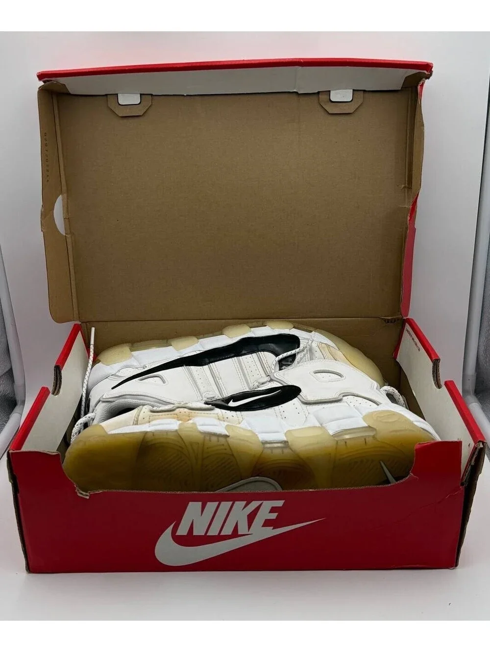 Nike Air More Uptempo 96 White Black Photon Dust Men US 11.5 DQ5014-100